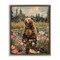 Stupell Industries Bear in Floral Pond Floater Framed Canvas Wall Art Design by Arlington Prints